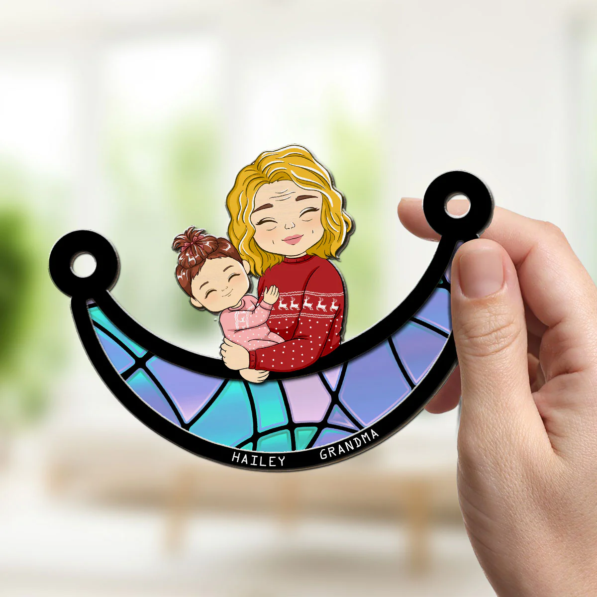Grandma Love - Personalized Custom Suncatcher - Image 2