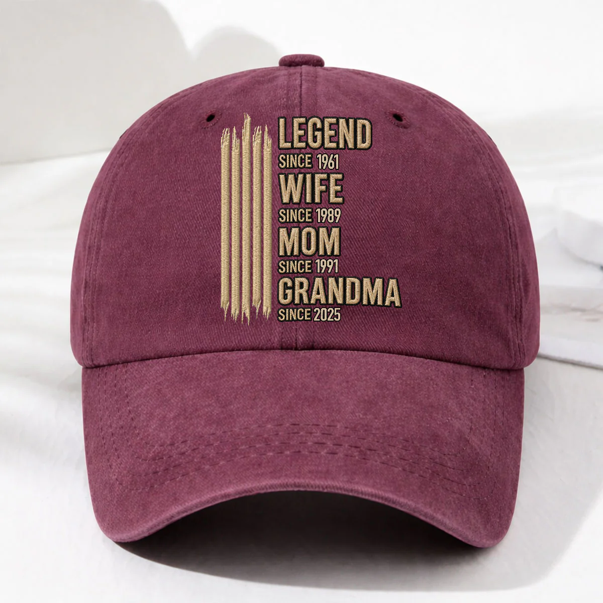 Grandma Mode On - Personalized Custom Vintage Washed Denim Cap