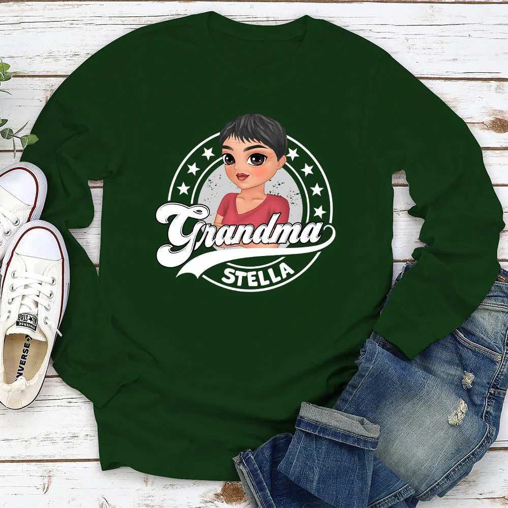 Grandma - Personalized Custom Long Sleeve T-shirt - Image 2