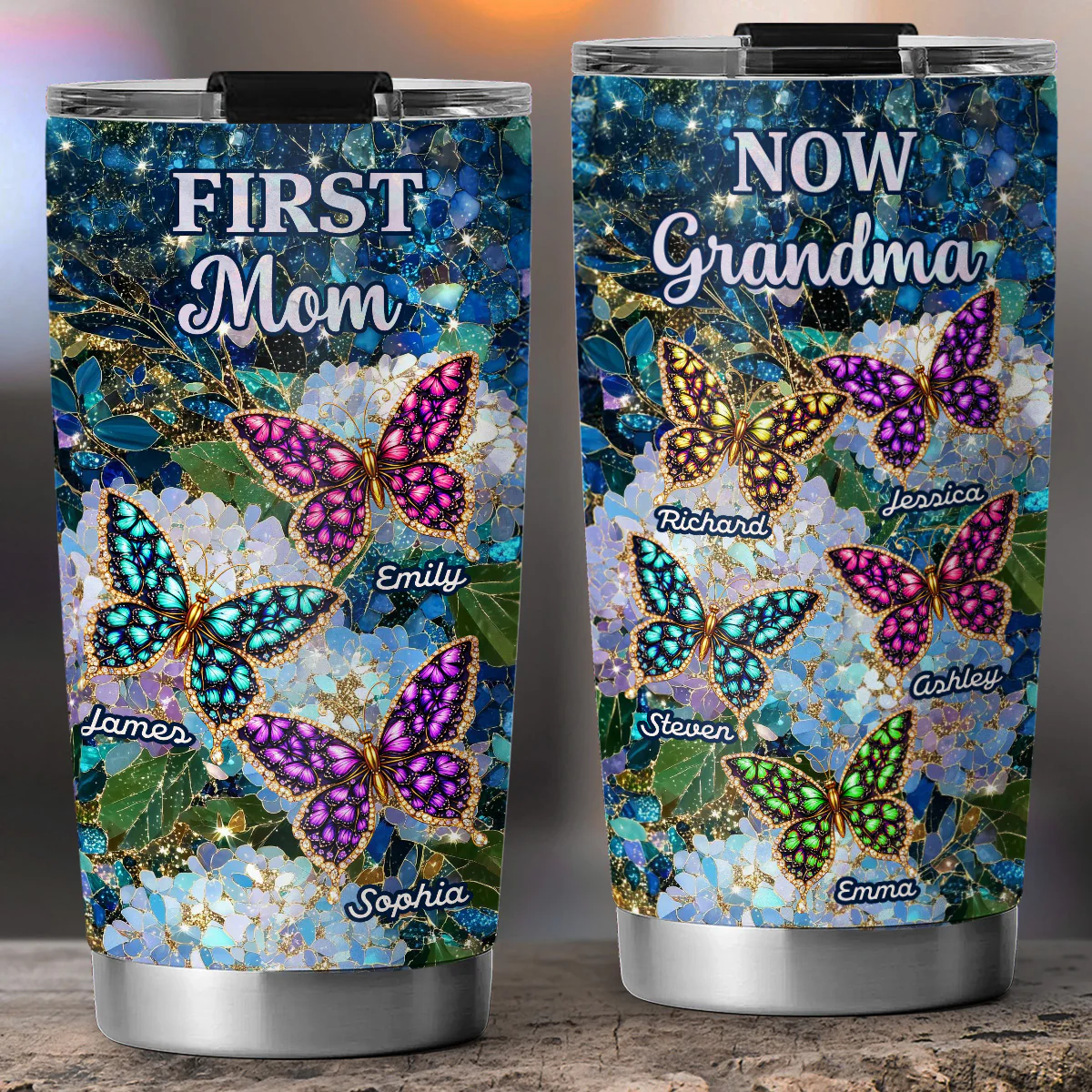 Grandma Timeless Love Piece - Personalized Custom 3D Effect Tumbler - Image 5