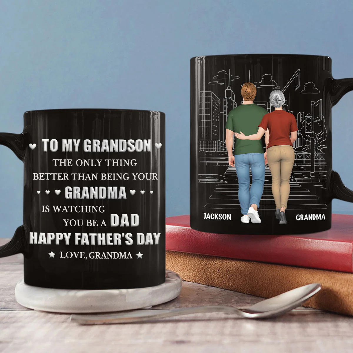 Grandma Watching You Grow - Personalized Custom 3D Inflated Effect Mug - Image 5