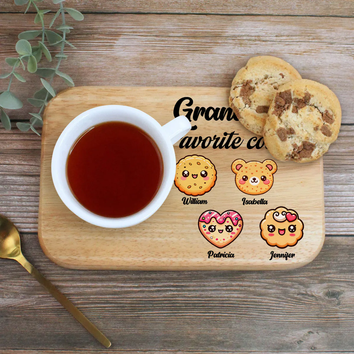 Grandma Favorite Cookies - Personalized Custom Wooden Treat Board - Image 3