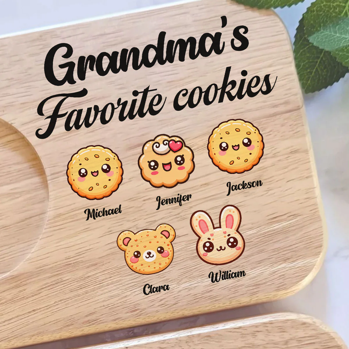 Grandma Favorite Cookies - Personalized Custom Wooden Treat Board - Image 4