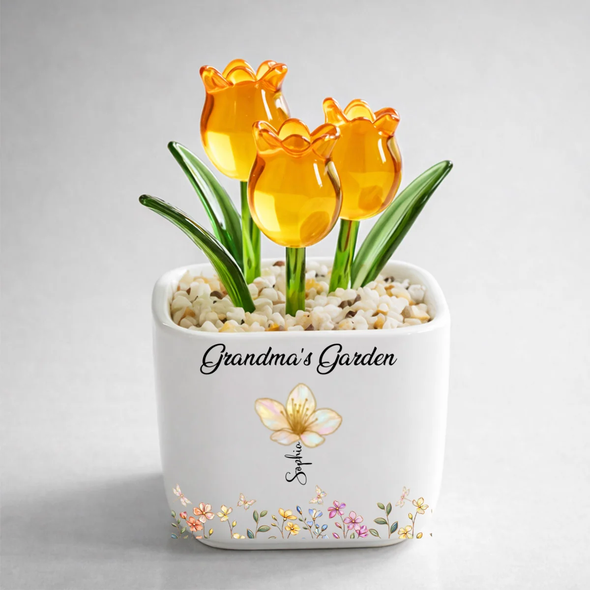 Grandma's Garden- Personalized Custom Glass Everlasting Tulips - Image 11