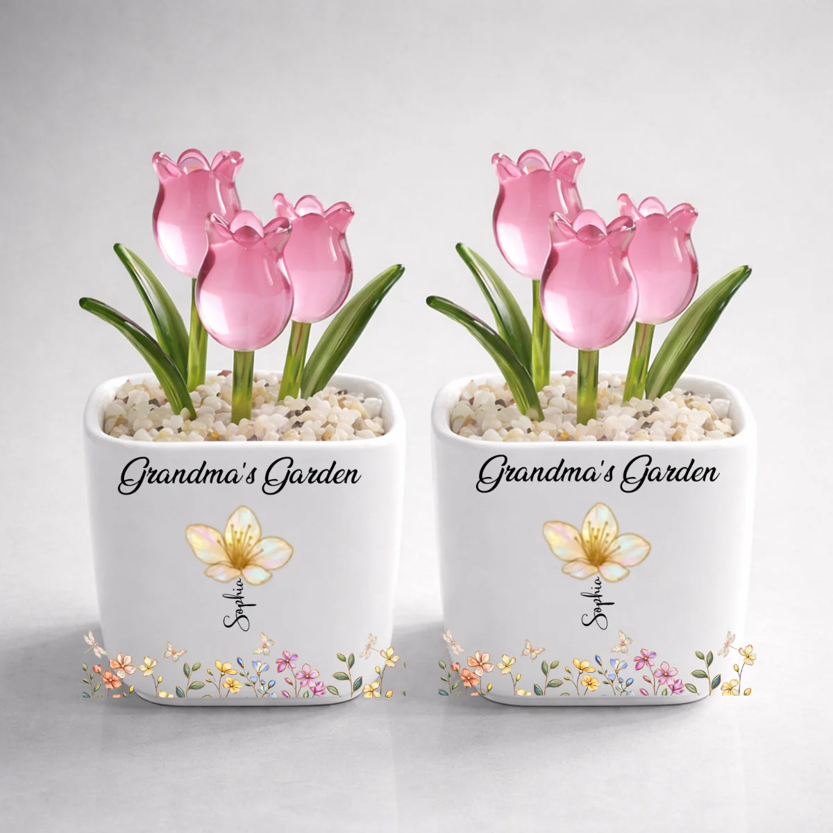 Grandma's Garden- Personalized Custom Glass Everlasting Tulips - Image 13