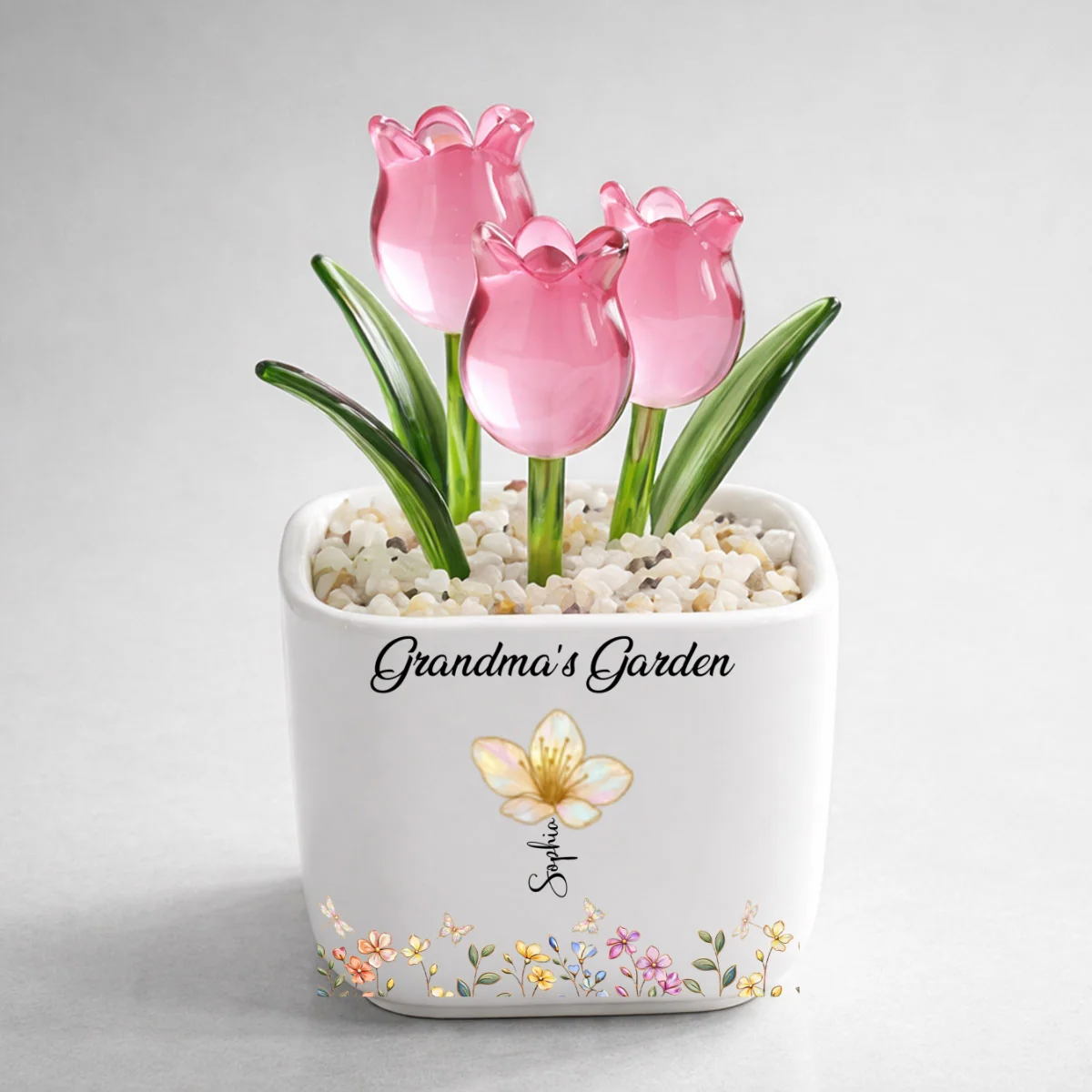Grandma's Garden- Personalized Custom Glass Everlasting Tulips - Image 9