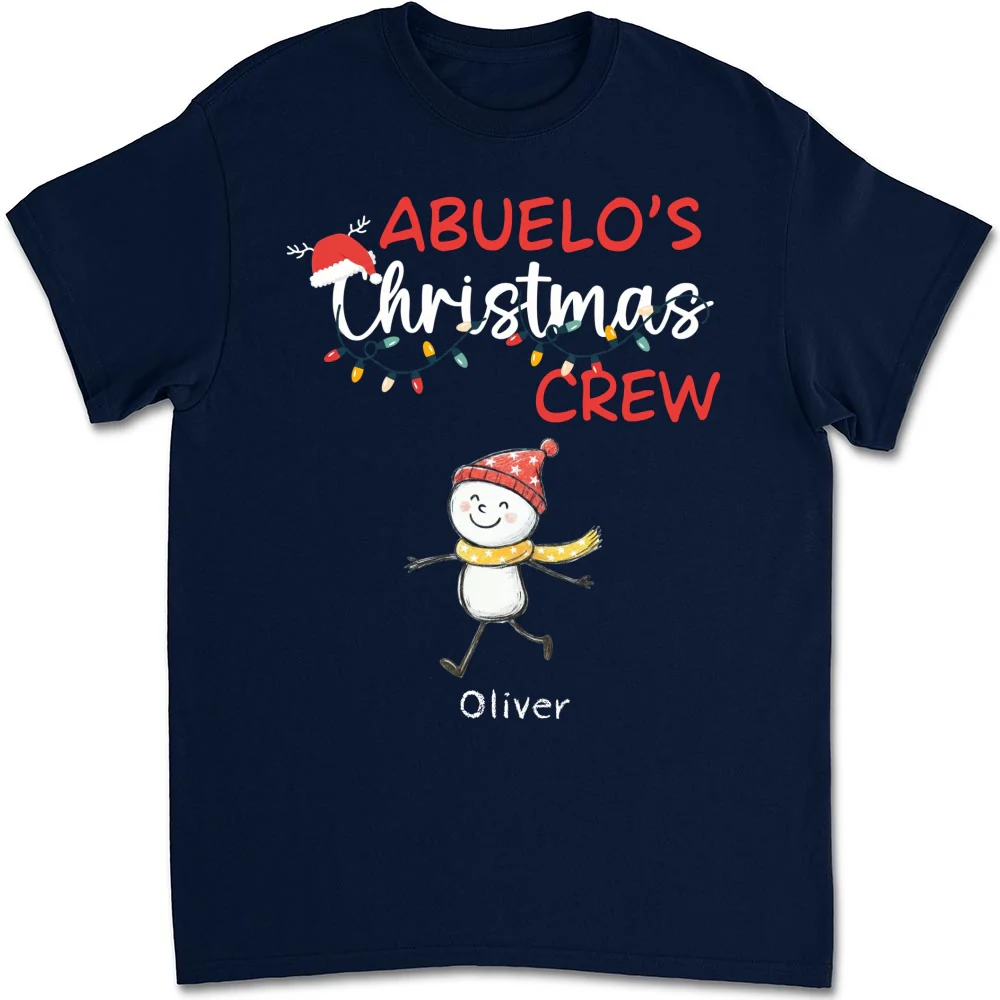 Grandpa Christmas Crew Always Ready - Personalized Custom Shirt - Image 10