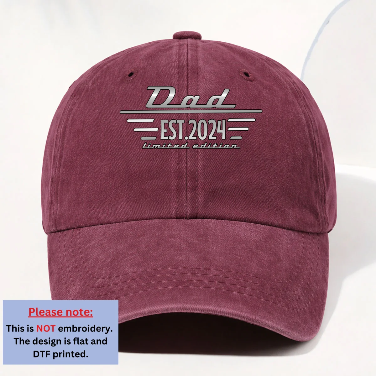 Grandpa Established - Personalized Custom Vintage Washed Denim Cap - Image 10
