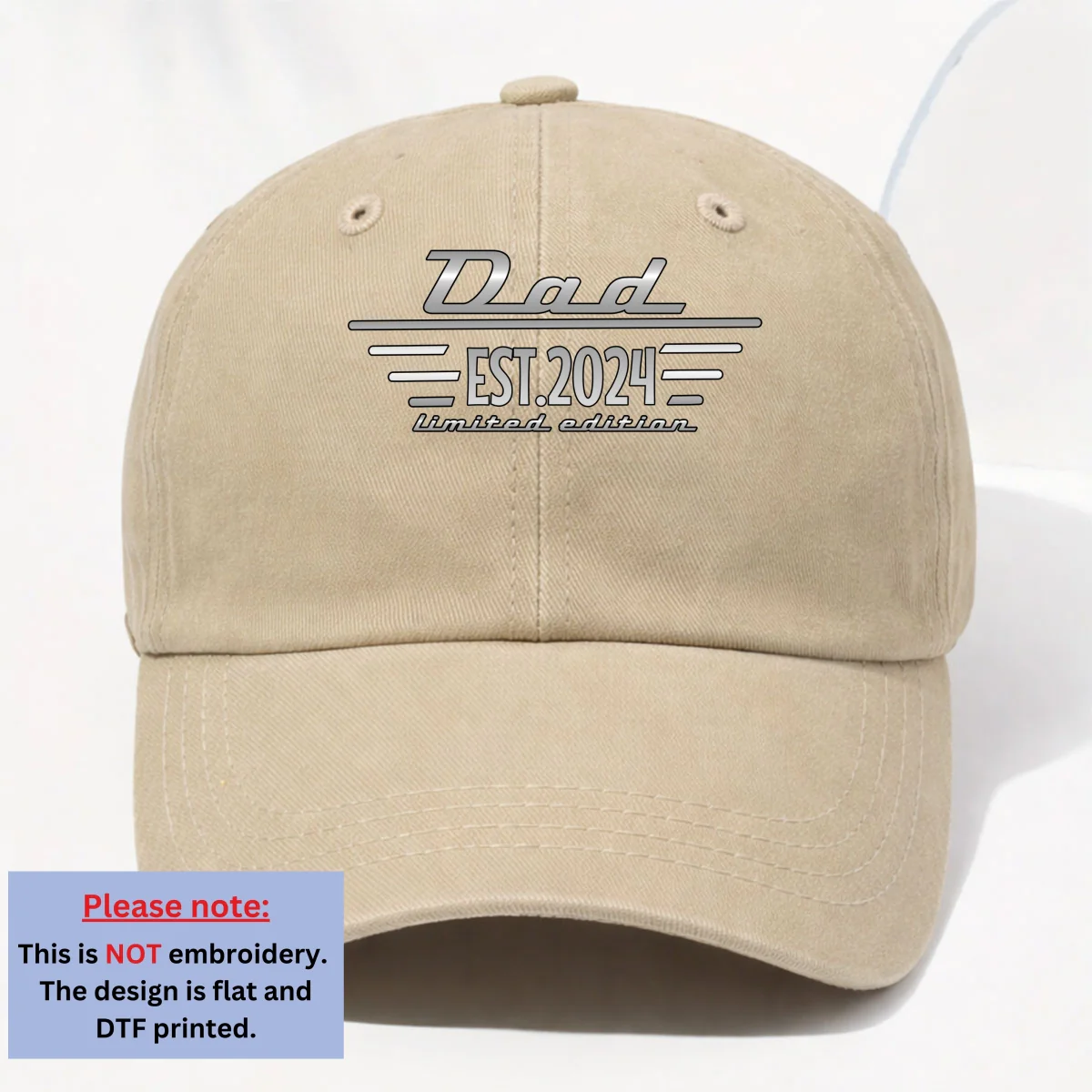 Grandpa Established - Personalized Custom Vintage Washed Denim Cap - Image 11
