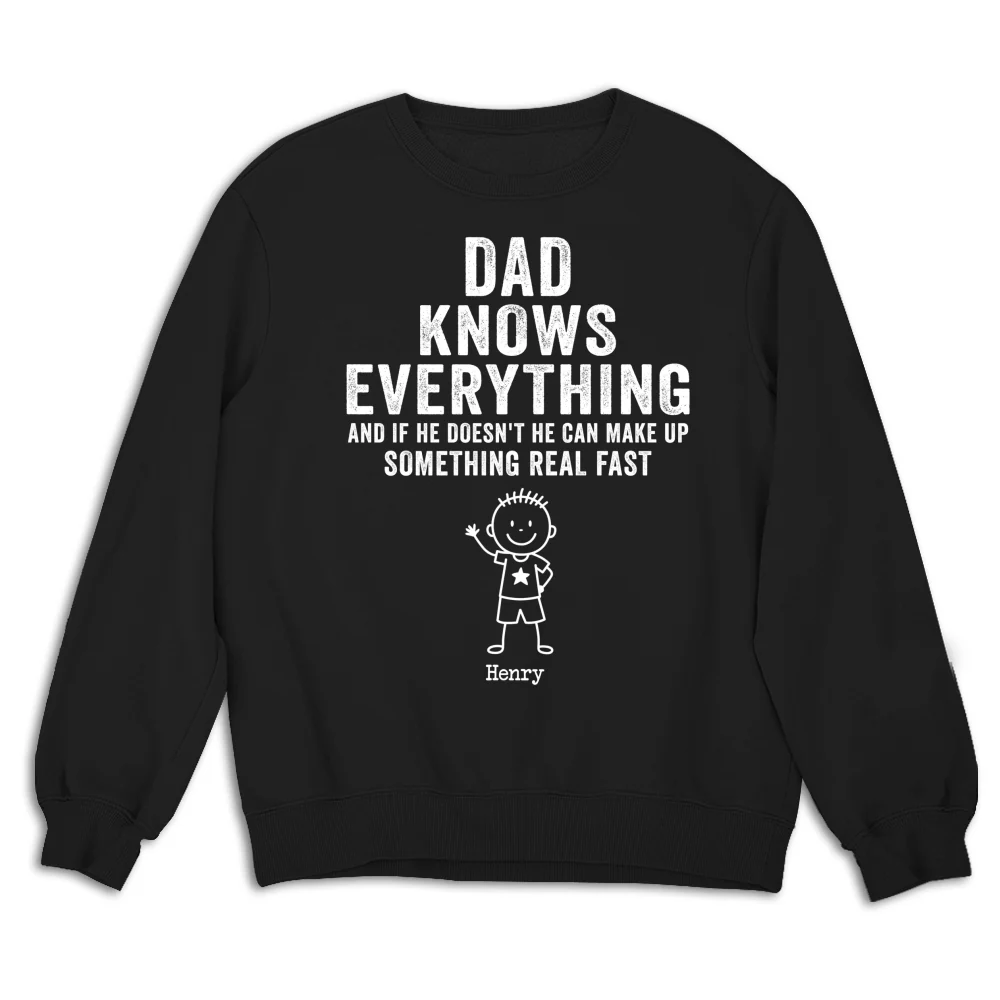 Grandpa Knows Everything - Personalized Custom Shirt - Image 13