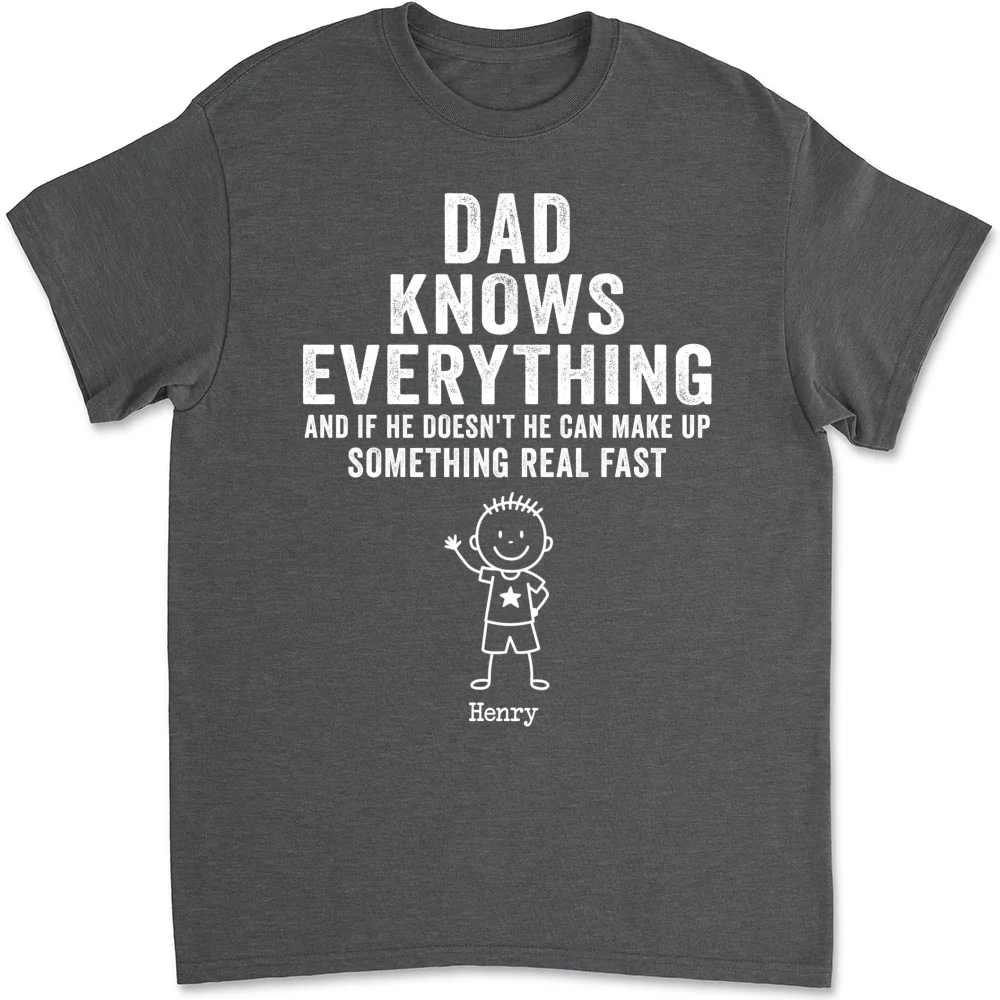 Grandpa Knows Everything - Personalized Custom Shirt - Image 7