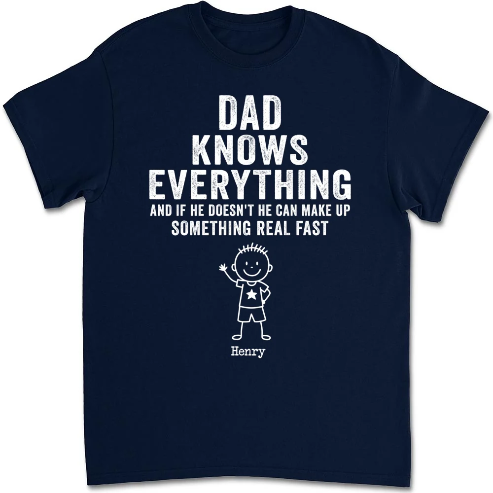 Grandpa Knows Everything - Personalized Custom Shirt - Image 9