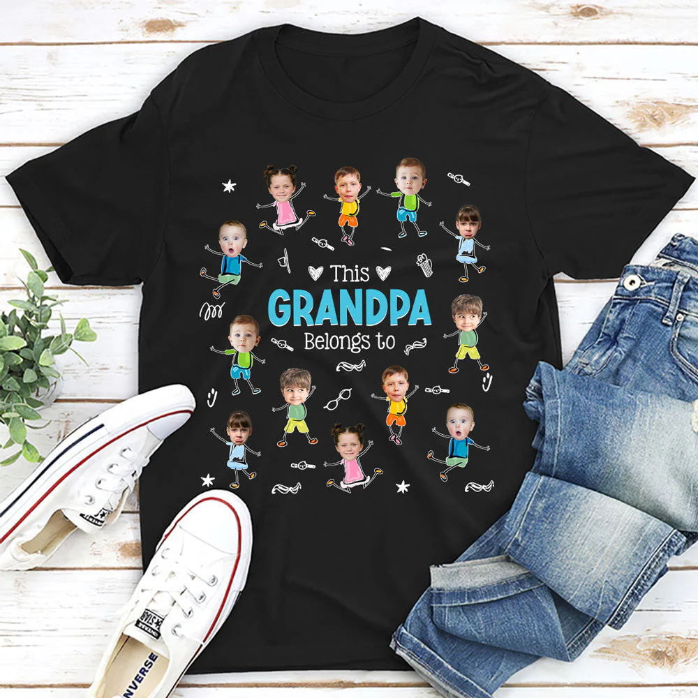Grandpa This Belongs - Personalized Custom Shirt - Image 5