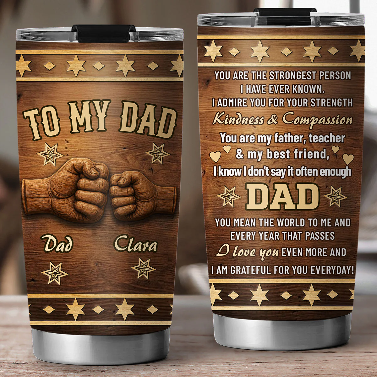 Grateful For You - Personalized Custom 3D Effect Tumbler - Image 2
