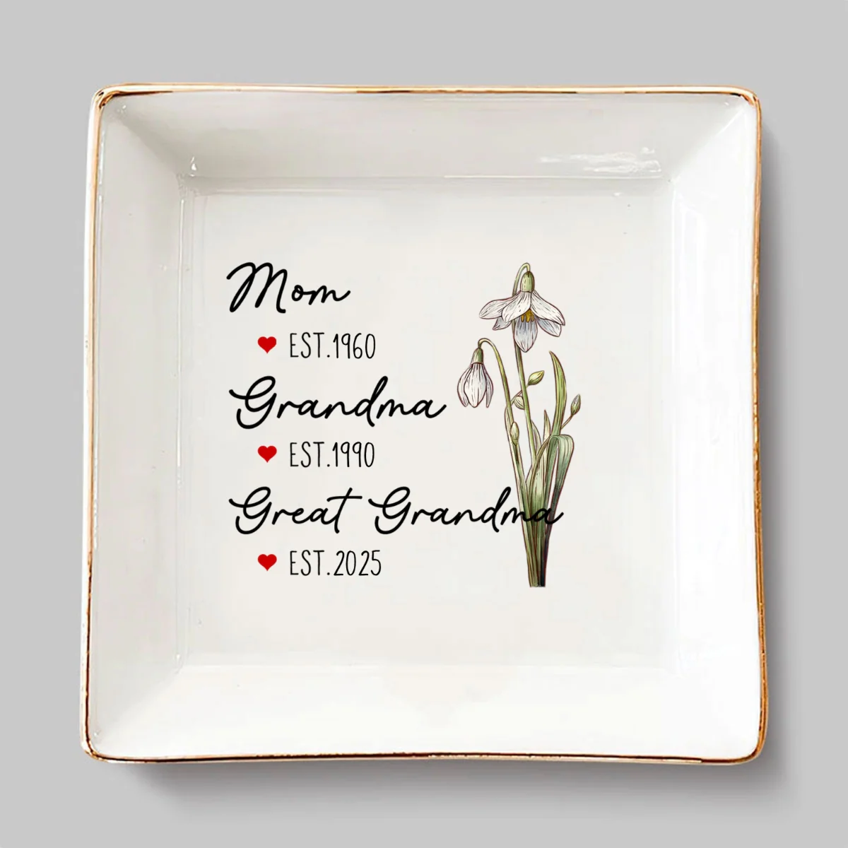 Great Grandma - Personalized Custom Jewelry Dish - Image 6
