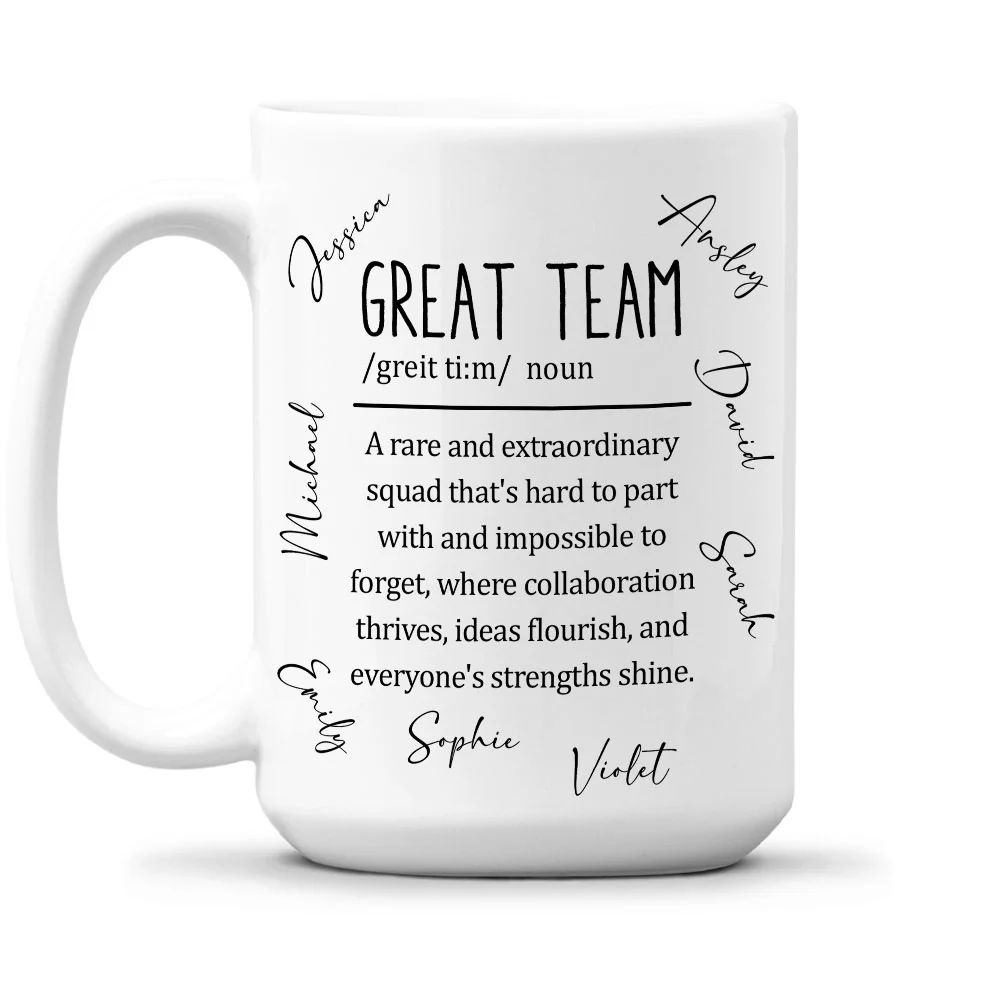 Great Team - Personalized Custom Coffee Mug - Image 4