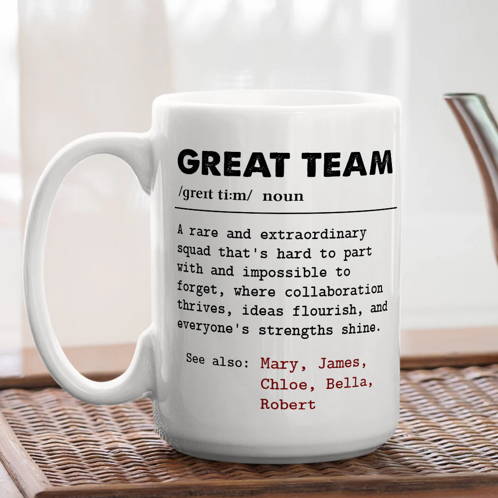 Great Team - Personalized Custom Coffee Mug - Image 3