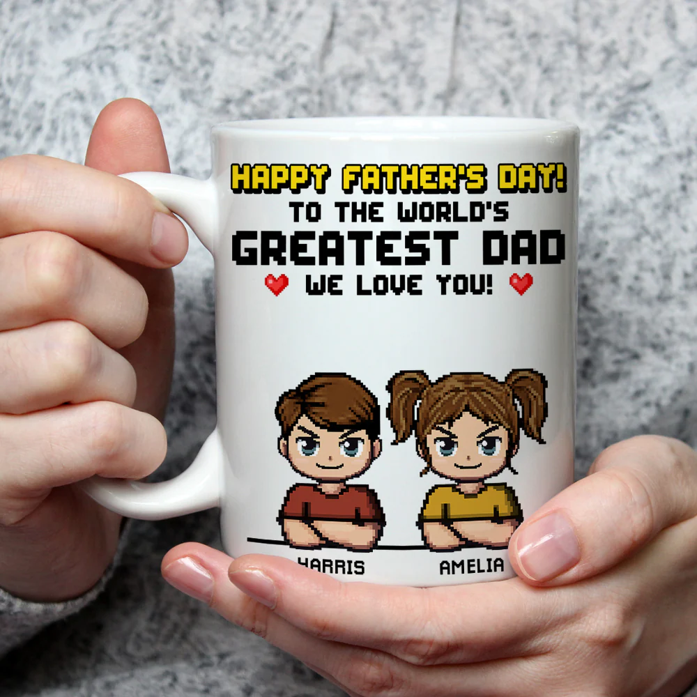 Greatest Dad We Love You - Personalized Custom Coffee Mug - Image 3