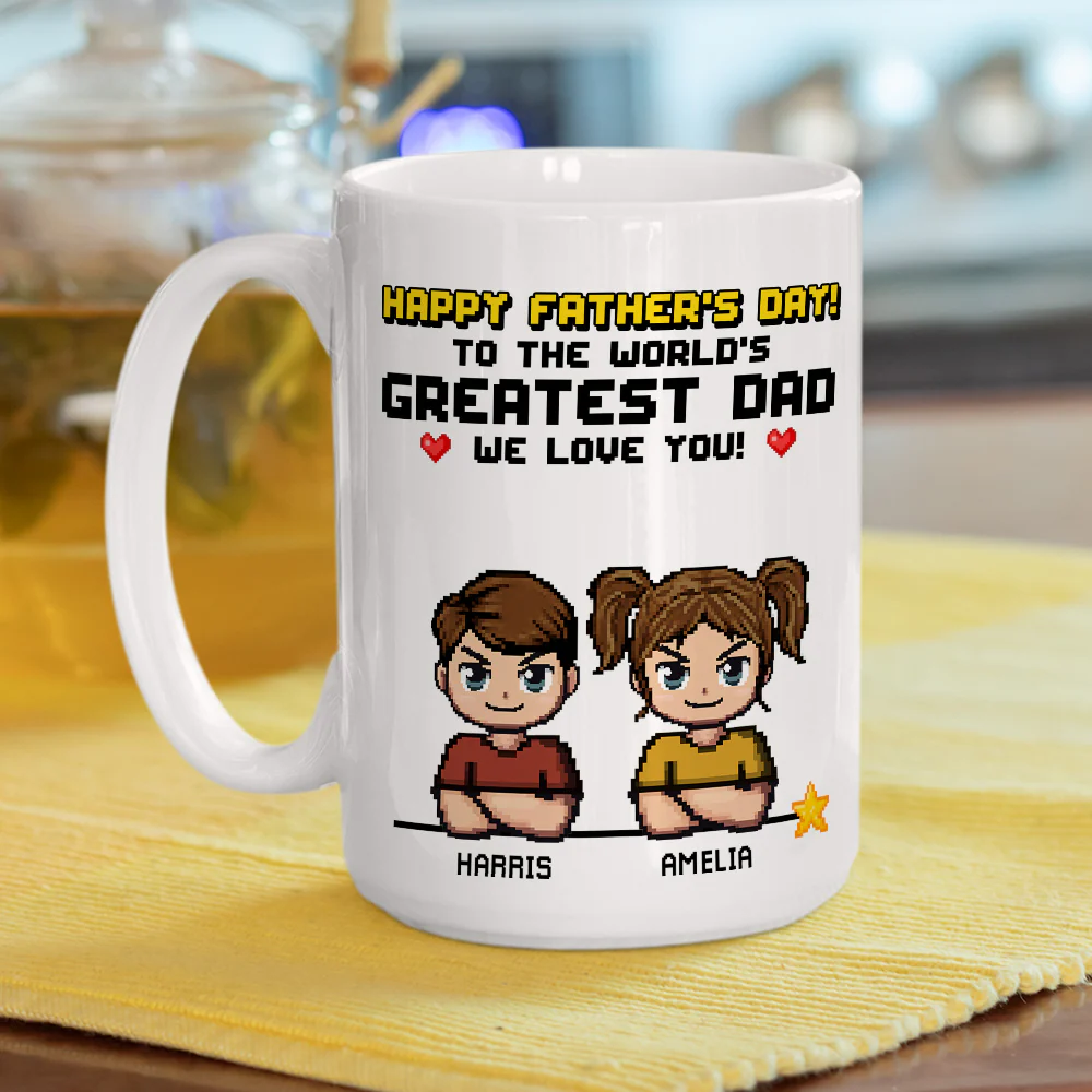 Greatest Dad We Love You - Personalized Custom Coffee Mug - Image 4