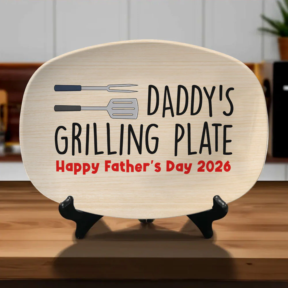 Grill Master Dad - Personalized Custom Platter - Image 3