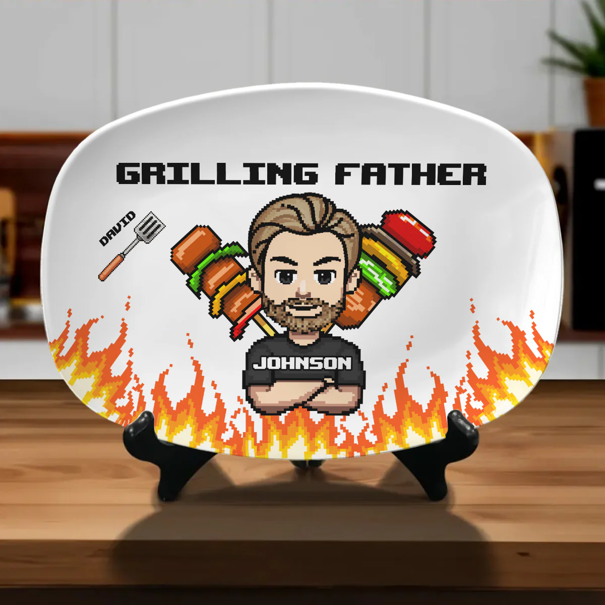 Grilling Dad - Personalized Custom Platter - Image 2