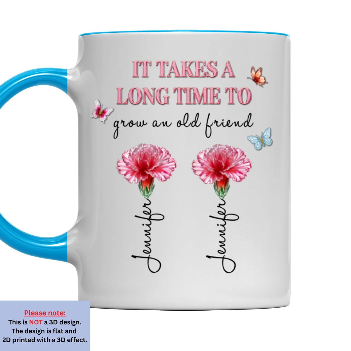 Grow Friend Flower - Personalized Custom 3D Effect Accent Mug - Image 6