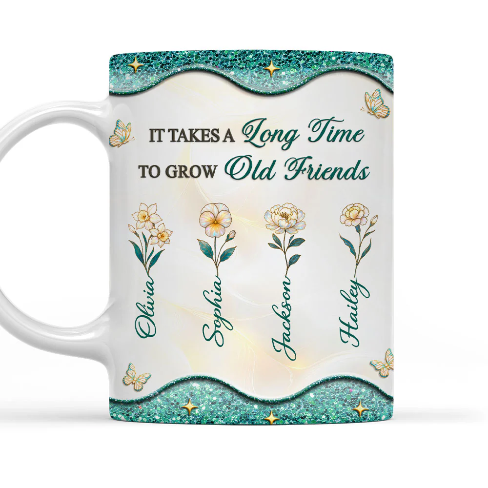 Grow Old Friend - Personalized Custom 3D Inflated Effect Mug
