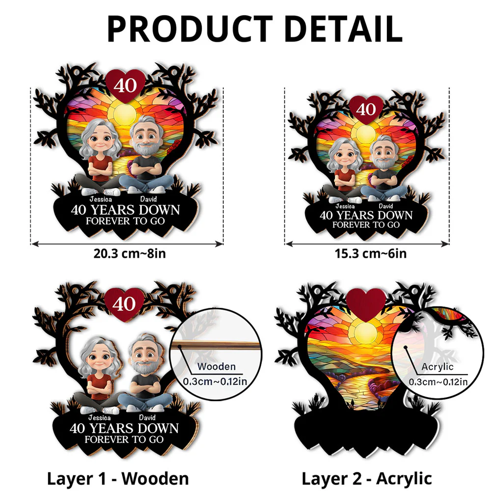 Grow Old Together - Personalized Custom Suncatcher - Image 4