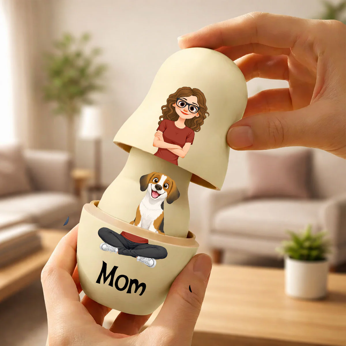 Growing In Love - Personalized Custom Nesting Doll - Image 4