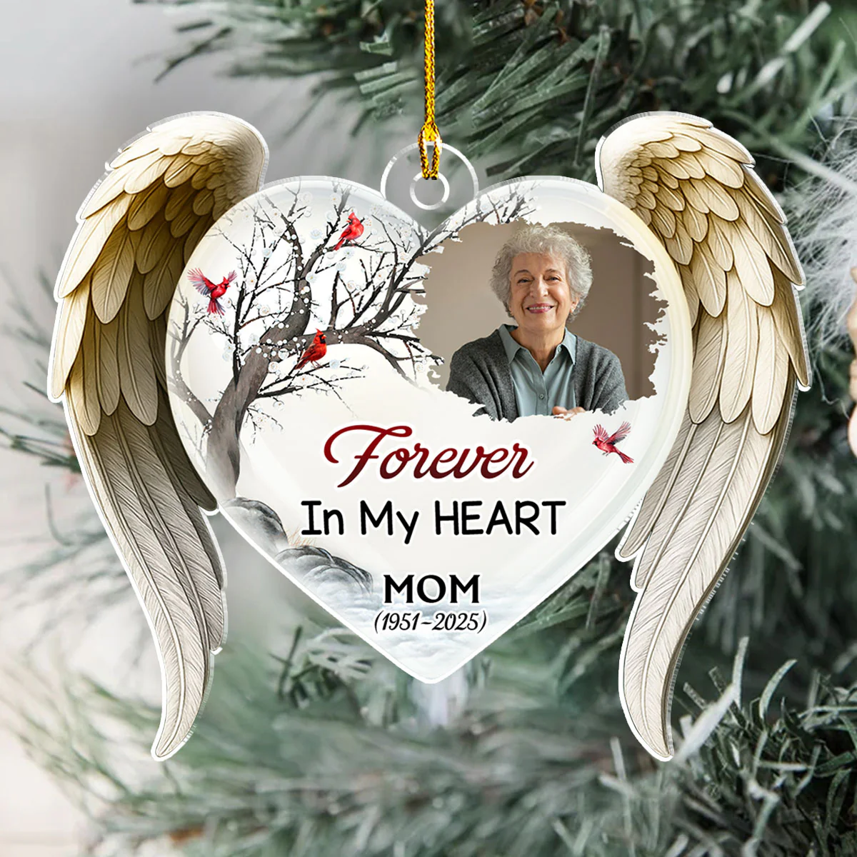 Guardian From Heaven - Personalized Custom Acrylic Ornament - Image 3