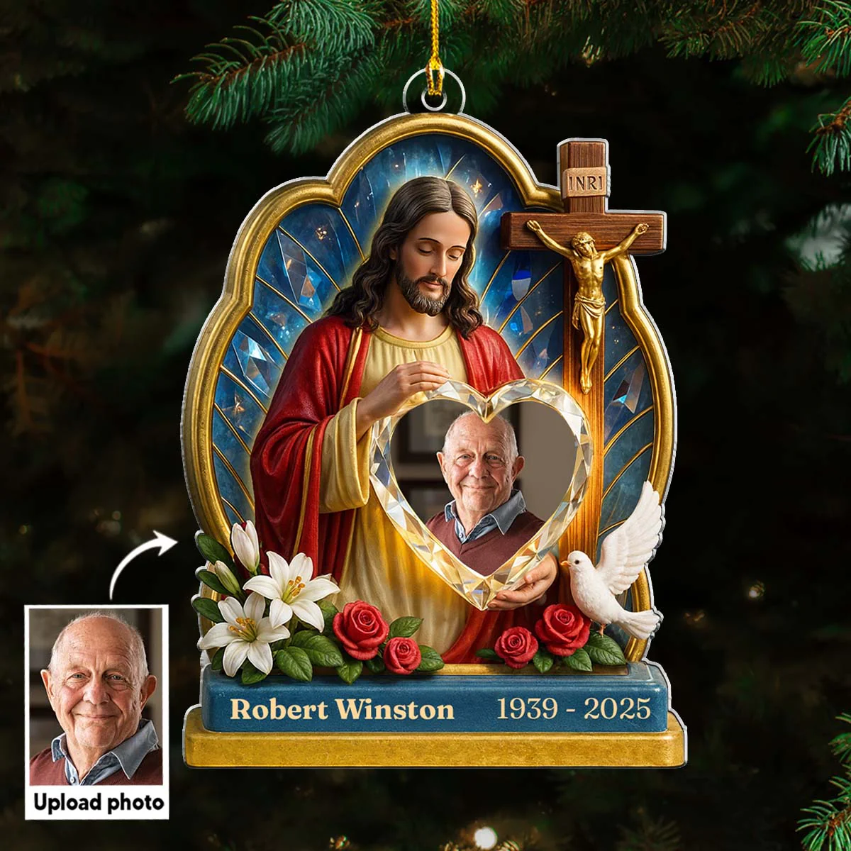 Guardian Of My Heart - Personalized Custom Acrylic Ornament - Image 2