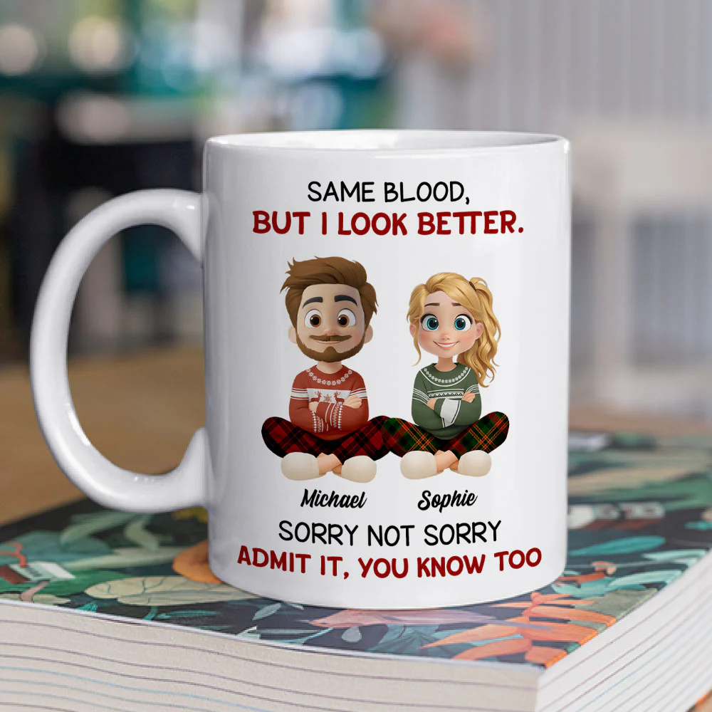 Guess Who Got The Looks - Personalized Custom Coffee Mug - Image 2