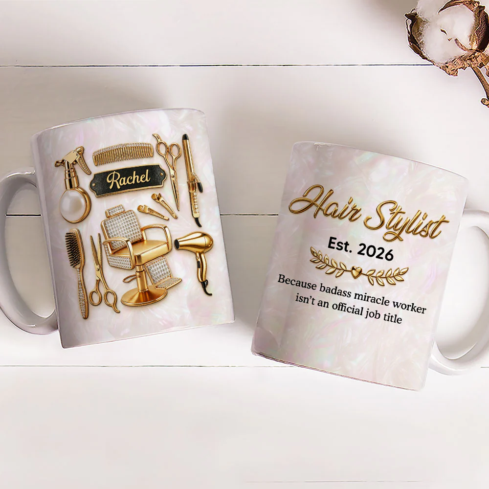 Hair Stylist Miracle Worker - Personalized Custom 3D Inflated Effect Mug - Image 3