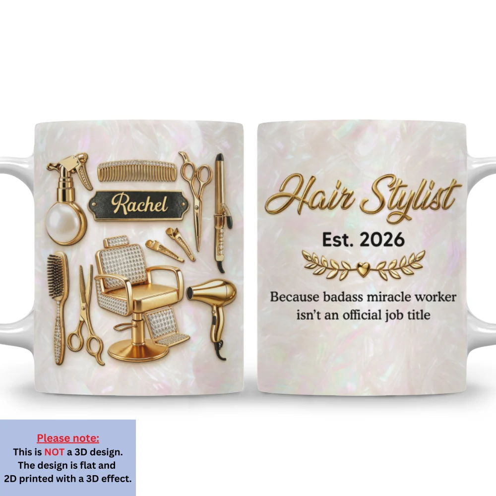 Hair Stylist Miracle Worker - Personalized Custom 3D Inflated Effect Mug - Image 7