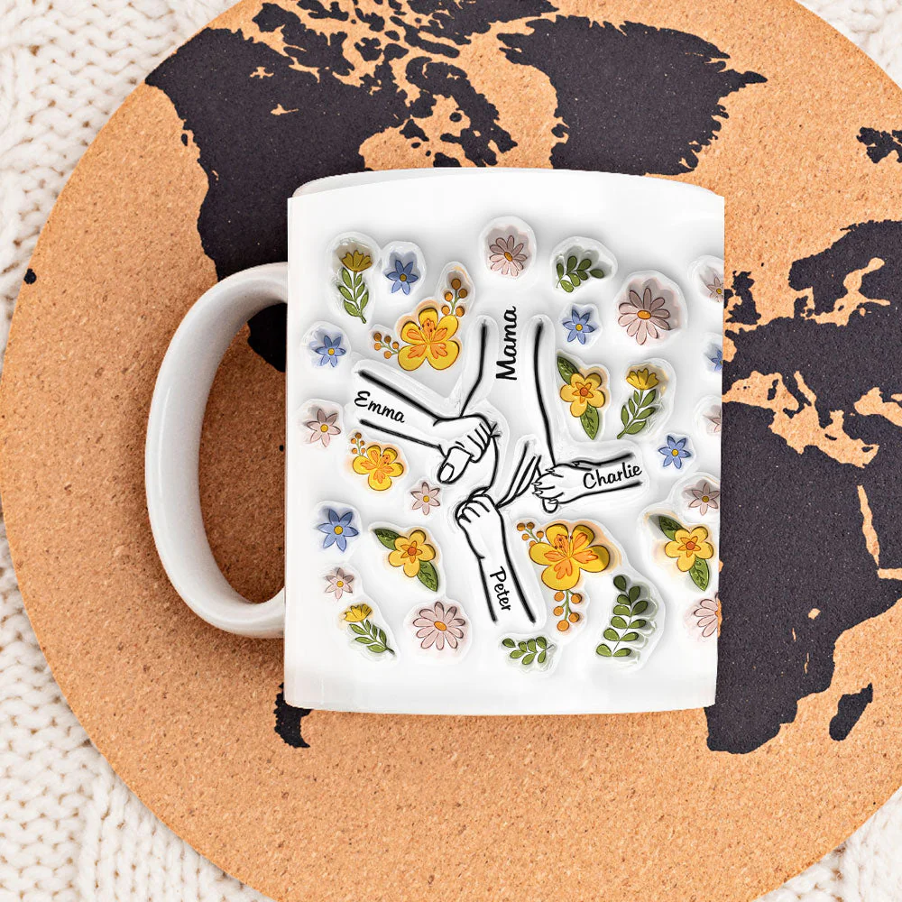 Hand In Hand Version 2 - Personalized Custom 3D Inflated Effect Mug - Image 3