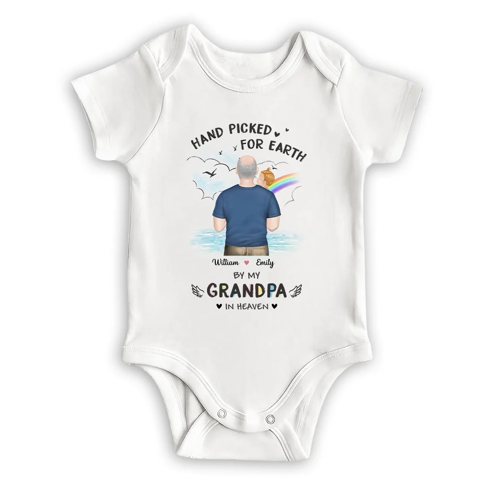 Hand Picked For Earth By - Personalized Custom Baby Onesie