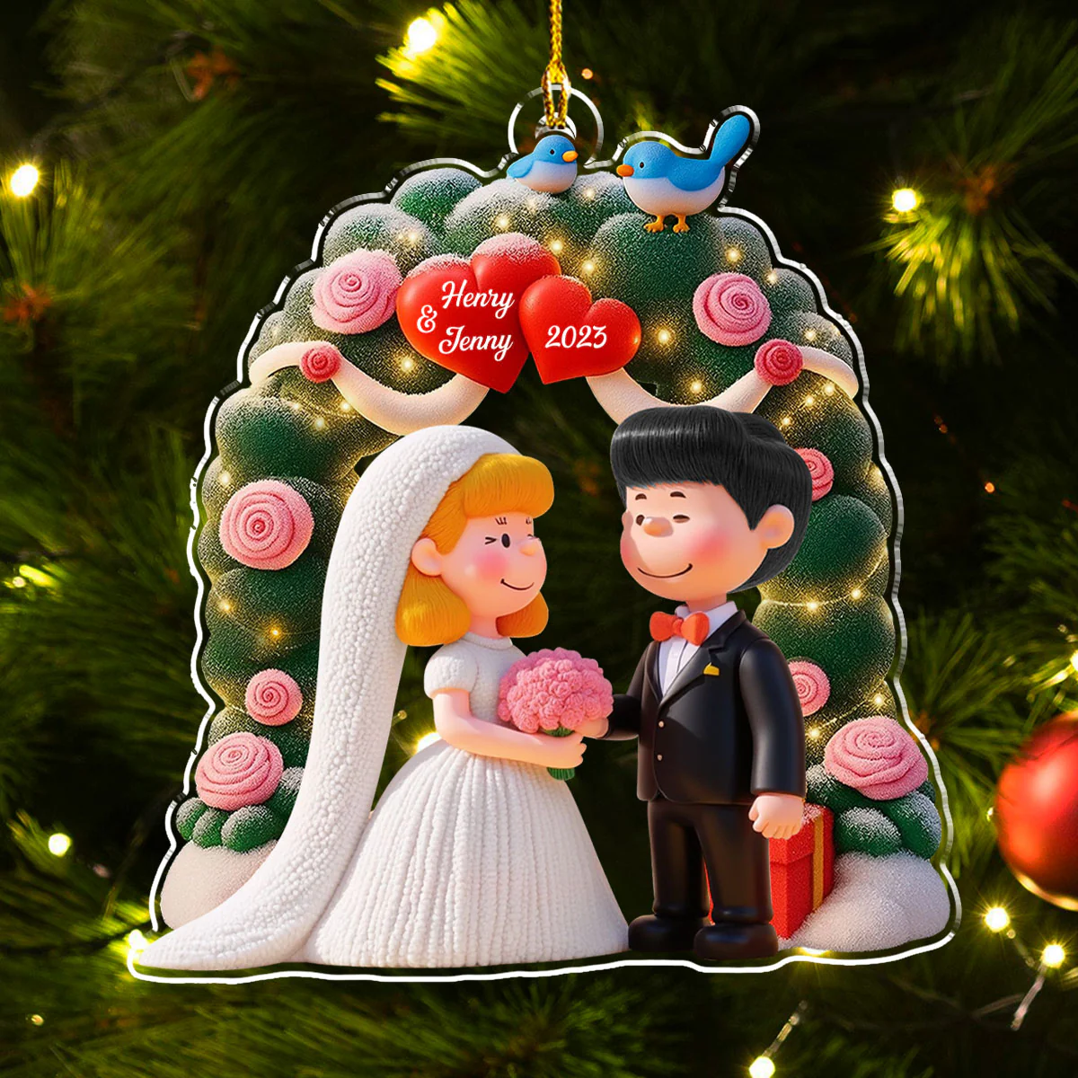 Happily Ever After - Personalized Custom Acrylic Ornament