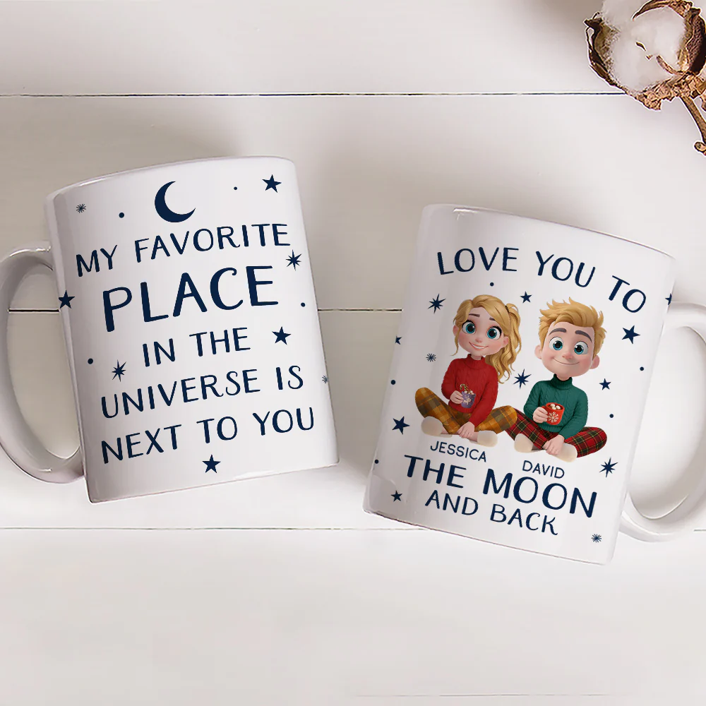Happiness Starts By Your Side - Personalized Custom Coffee Mug - Image 2