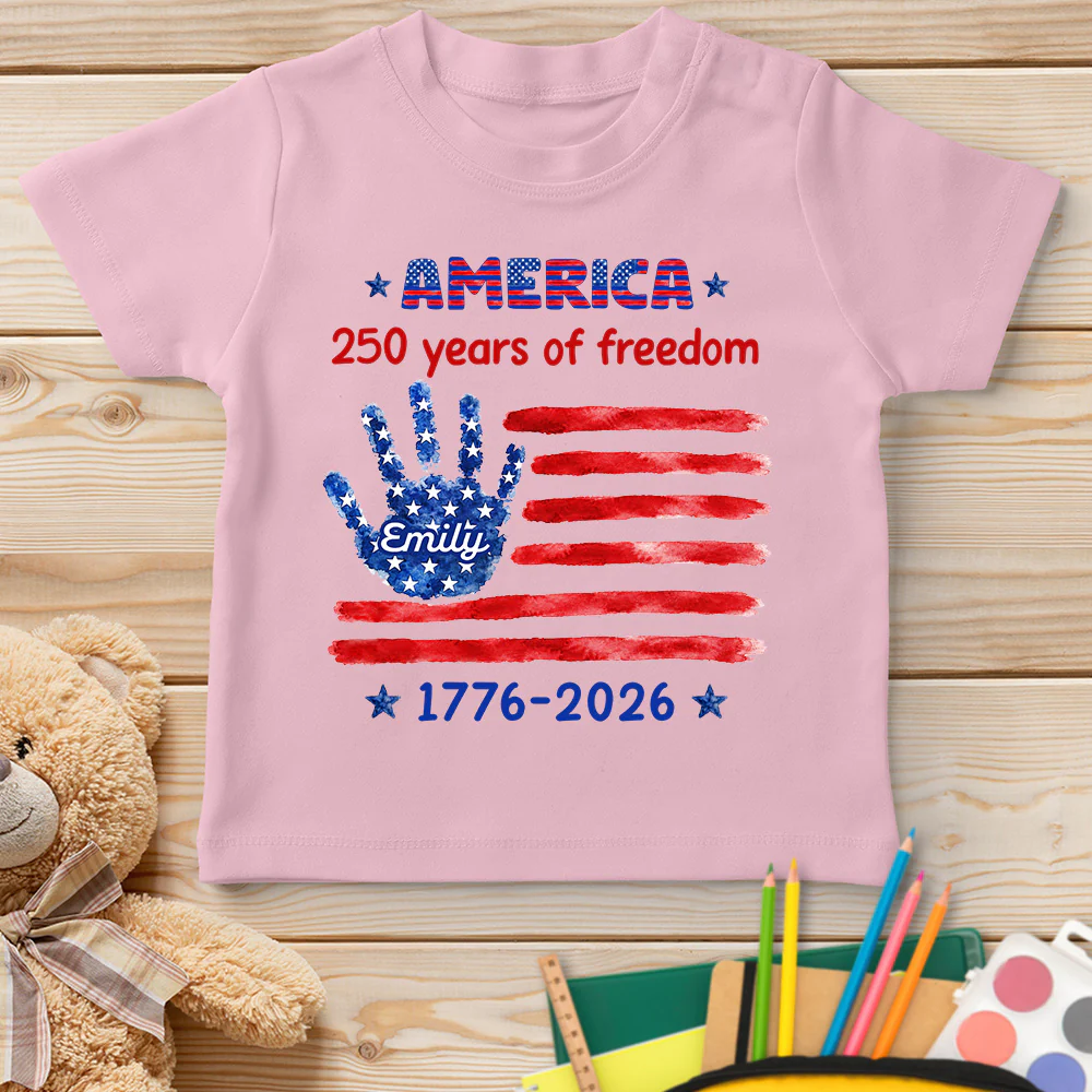 Happy 250 America - Personalized Custom Youth T-shirt - Image 4