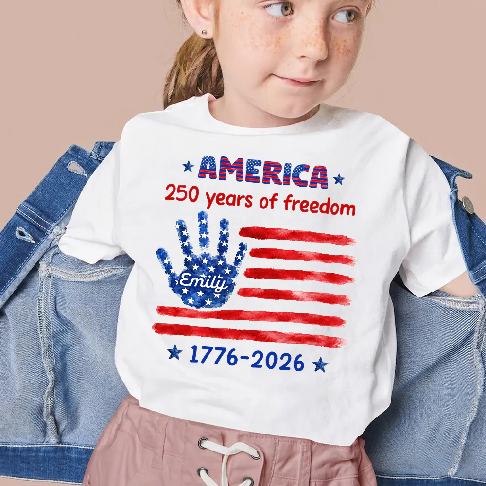 Happy 250 America - Personalized Custom Youth T-shirt - Image 5