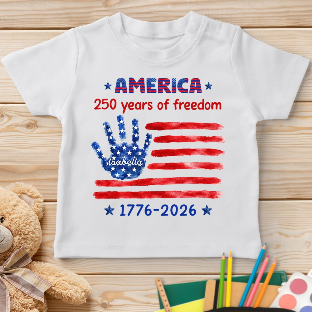 Happy 250 America - Personalized Custom Youth T-shirt - Image 6