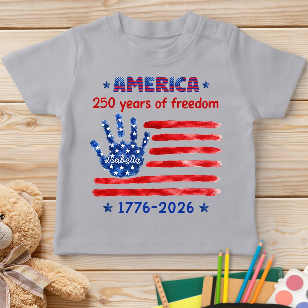 Happy 250 America - Personalized Custom Youth T-shirt - Image 8