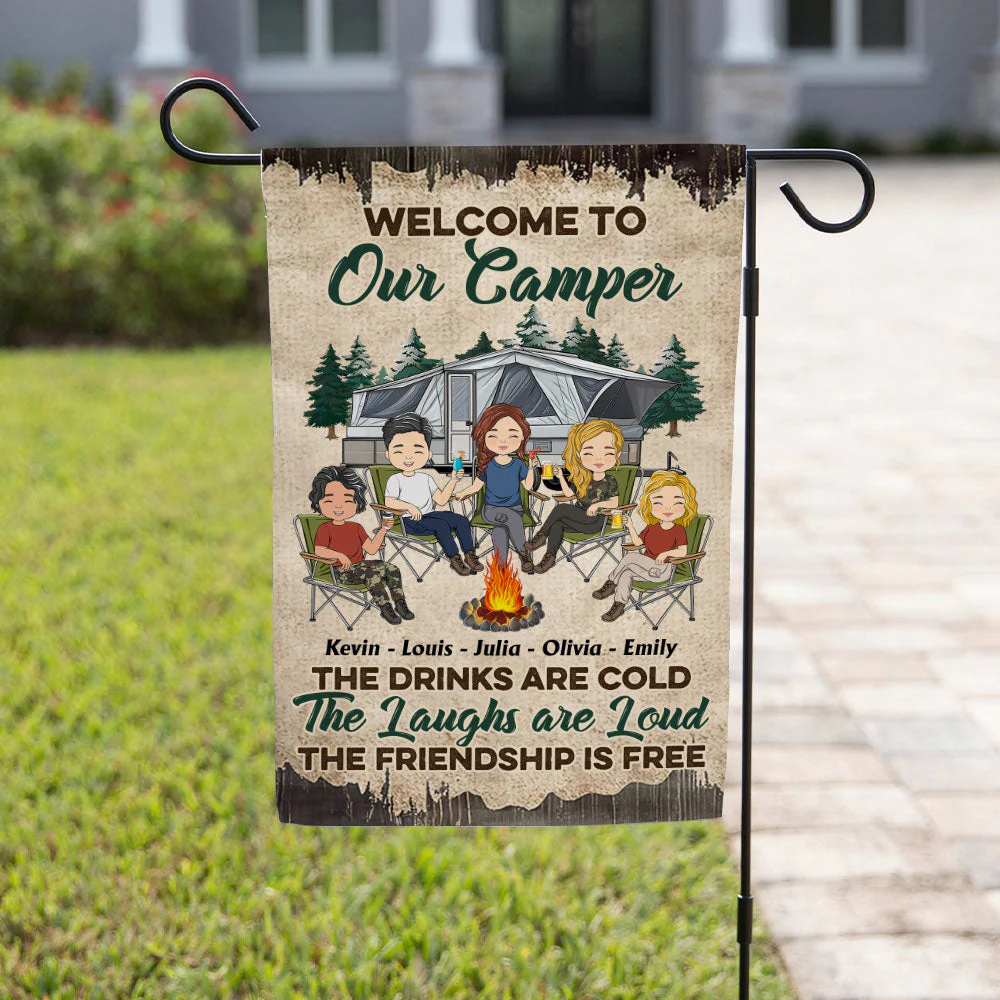 Happy Camper - Personalized Custom Flag - Image 4