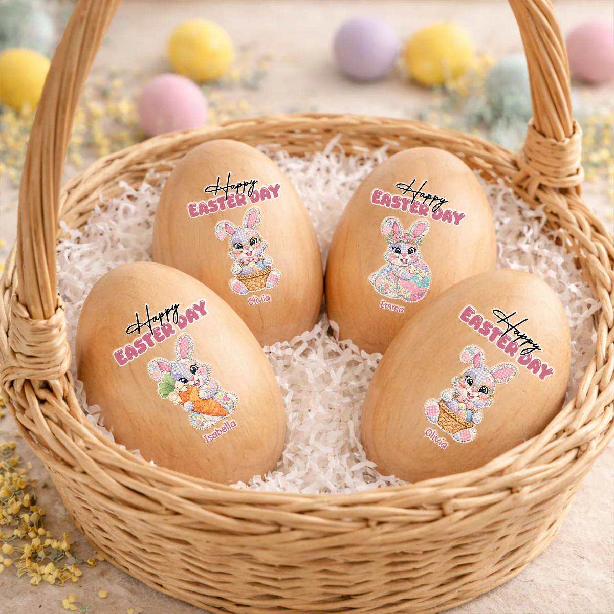 Happy Easter Day - Personalized Custom Wooden Egg Shaker - Image 4