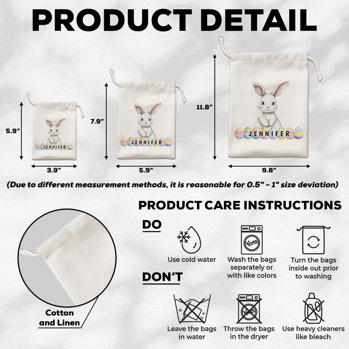 Happy Easter - Personalized Custom Favor Bag - Image 4
