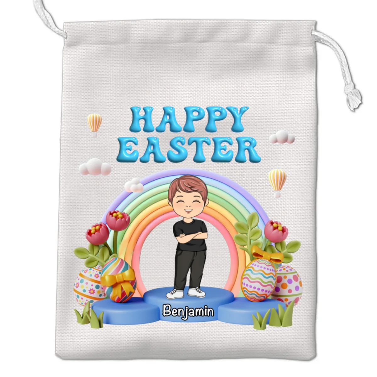 Happy Easter Rainbow - Personalized Custom Favor Bag - Image 7