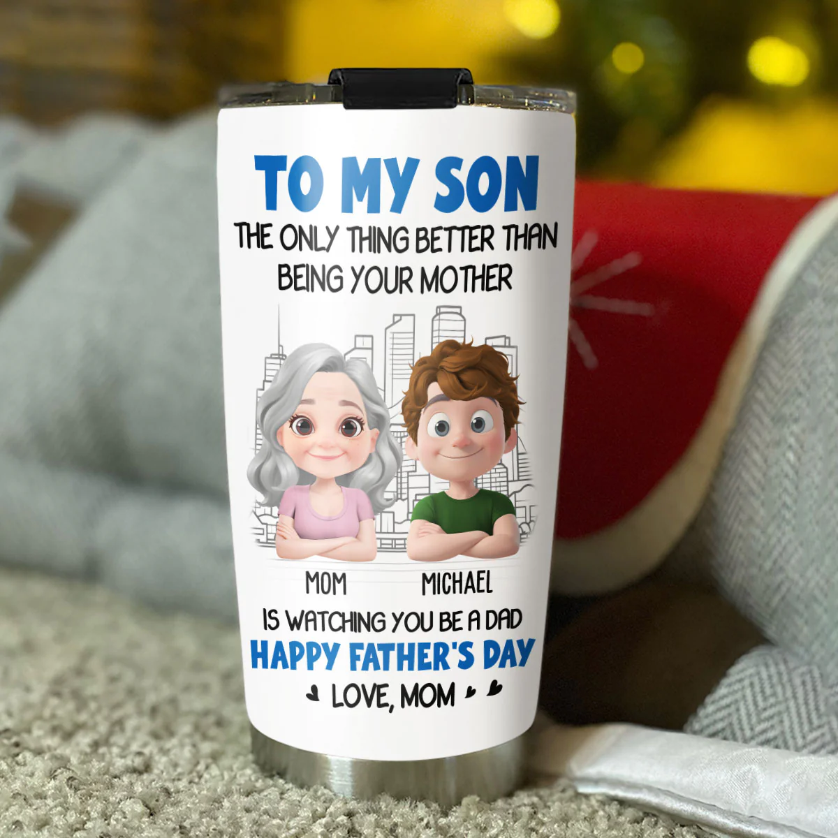 Happy Father Day My Son - Personalized Custom Tumbler - Image 5