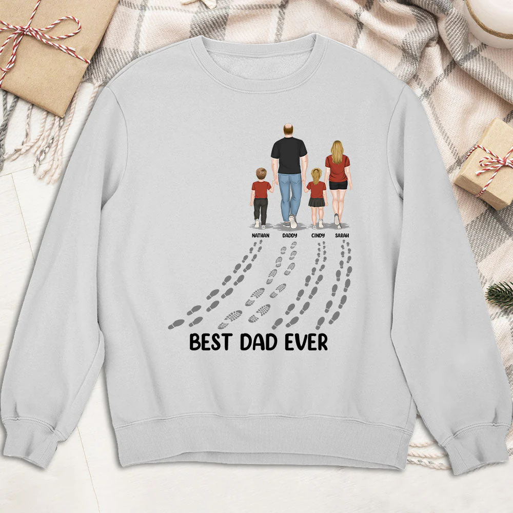 Happy Fathers Day Best Dad Ever Version 2 - Personalized Custom Shirt - Image 4