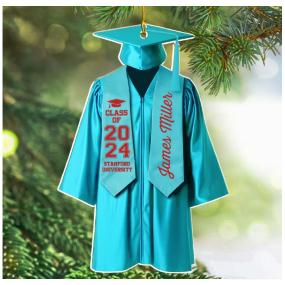 Happy Graduation 2024 - Personalized Custom 3D Effect Acrylic Ornament - Image 5