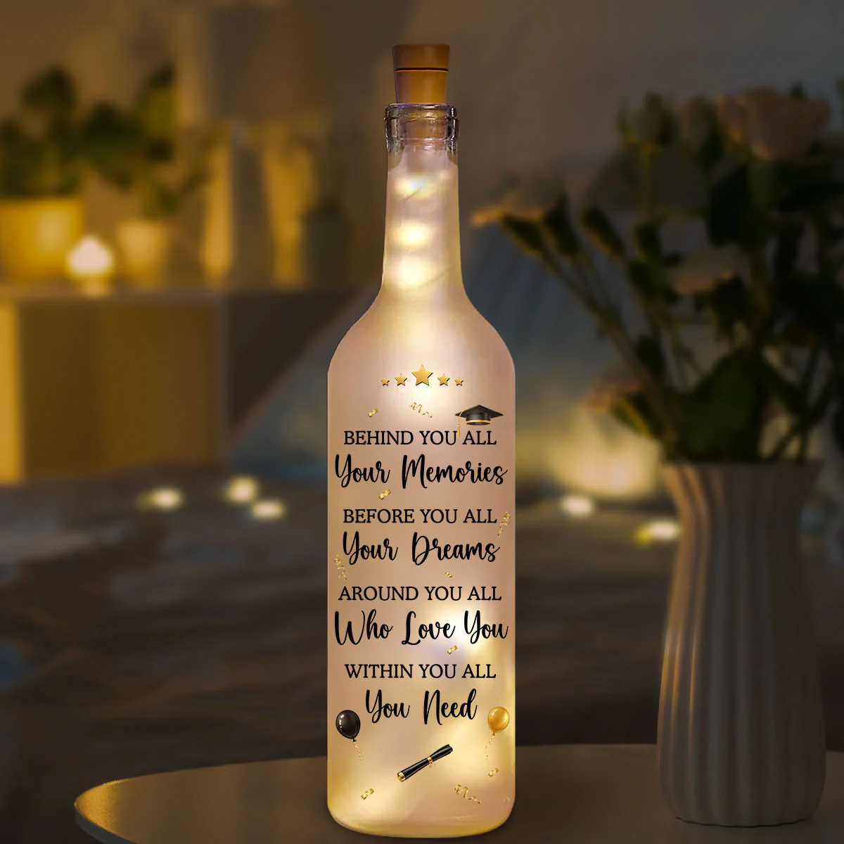 Happy Graduation - Personalized Custom Bottle Lamp - Image 5